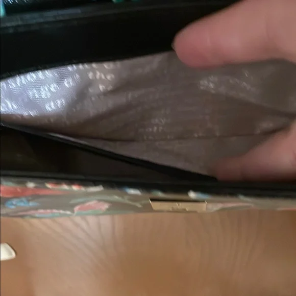 KATE SPADE UEC Black Floral Women's Crossbody Bag Hummingbird Red Green Blue - Picture 6 of 10